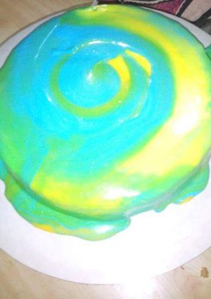 A picture of Pineapple Flavoured White chocolate Marble Cake.