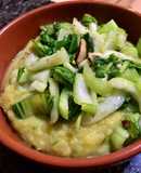 Crema de batata (boniato) al curry con pac choi…