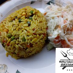 A picture of Chinese FriedRice With Coleslow.