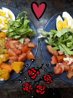 Una foto de Verduras con ensalada