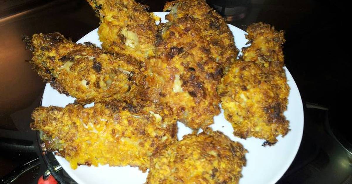 Alitas de pollo rebozadas con doritos Receta de Celia- Cookpad