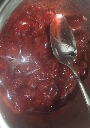 Una foto de Salsa de frutillas
