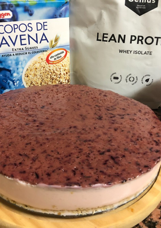 Una foto de Cheesecake proteínico