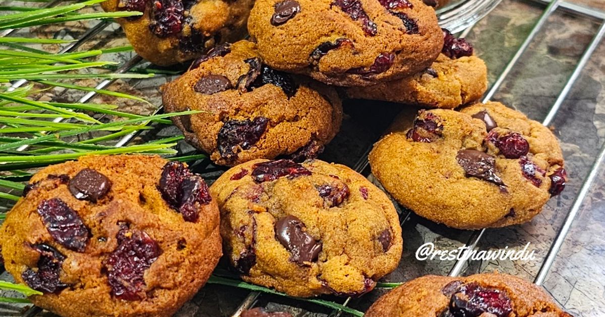Chocochips Cranberry Chewy Cookies Enak, Cepat dan Mudah