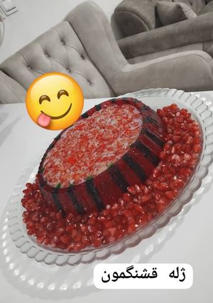 عکسی از دستور ژله انار