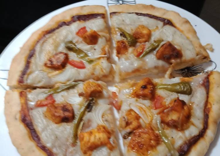 Simple Way to Prepare Favorite Tikka Pizza (without cheese+without yeast)