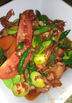 Foto resep Cumi asin cah cabe ijo