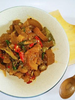 Foto resep Oseng kikil sapi cabe hijau