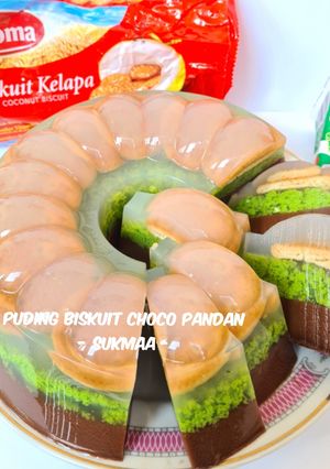 Foto resep Puding Biskuit Choco Pandan