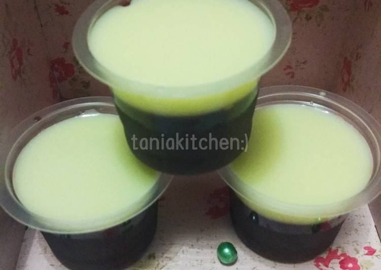 Resep Puding cokelat w/ Vla jeruk, Enak Banget