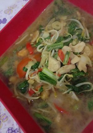 Foto resep Cah sawi ayam tauge