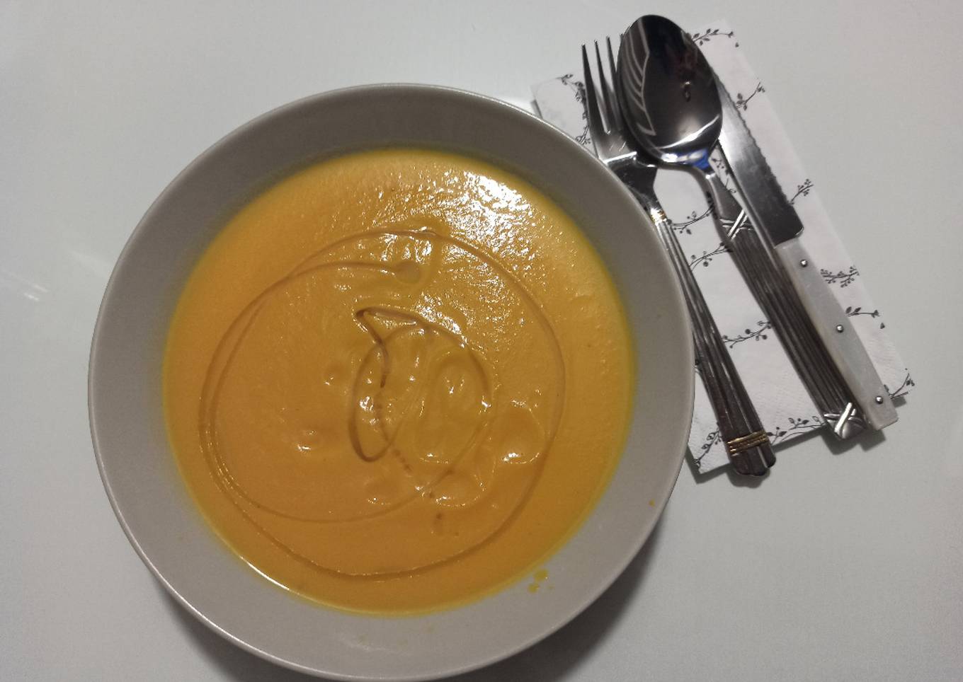 Crema de calabaza y batata con Mambo
