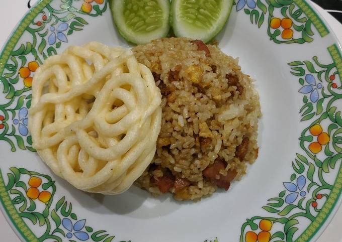 Cara Gampang Menyiapkan Pork Bacon Fried Rice Anti Gagal
