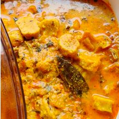 A picture of Gatte ki sabzi.
