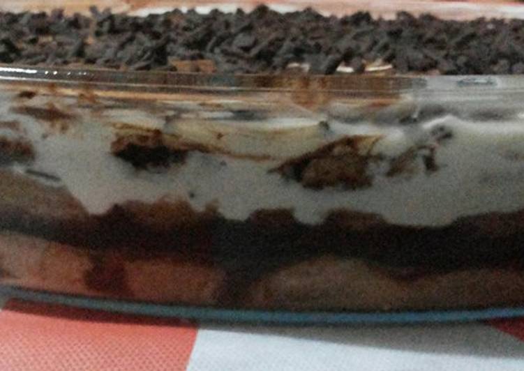 Step-by-Step Guide to Make Perfect Postre Helado con flan, crema y chocolate!