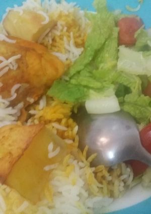 صورة لوصفة برياني ودجاج بالفرن