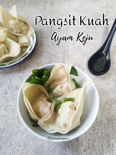 Foto resep 542. Pangsit Kuah Ayam Keju