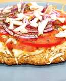 Pizza crujiente con base de avena 🍕