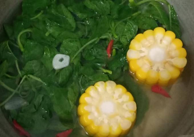 Resep: Sayur Bening Bayem Jagung Manis Enak Dan Mudah