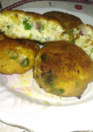A picture of Paneer cutlet.
