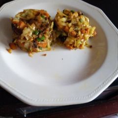 A picture of Cabbage fried rice.