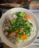 Mì udon hầm rau củ Eatclean