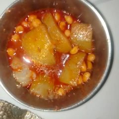 A picture of Dudhi + chana dal sabzi.