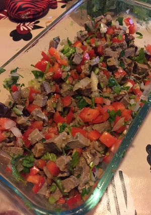 Una foto de Ensalada de hígado de vacuno