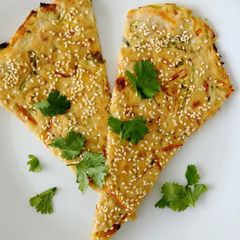 Baked Scallion Veggie Pancake A picture of Baked Scallion Veggie Pancake.