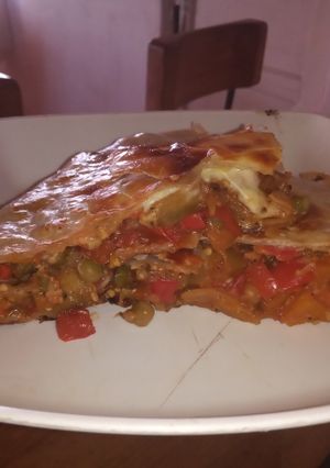 Una foto de Tarta de verduras y queso