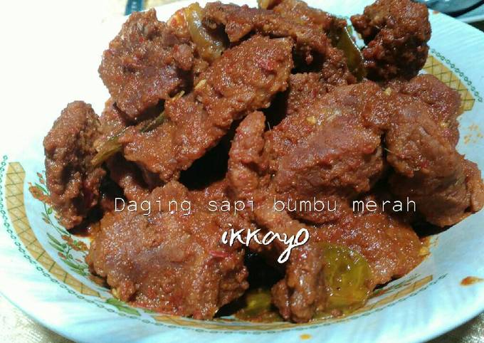 Resep Daging sapi bumbu merah oleh IkaYohanaElyta - Cookpad