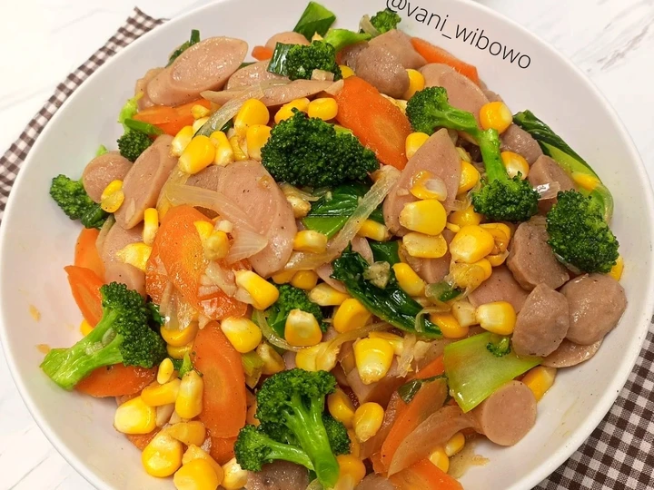 Cara Mudah Membuat Resep Capcay sosis bakso yang Sempurna Anti Ribet, Lezat