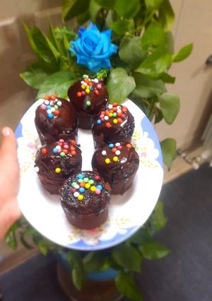 عکسی از دستور کاپ کیک شکلاتی