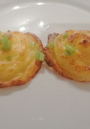 A picture of Mash potato cakes.