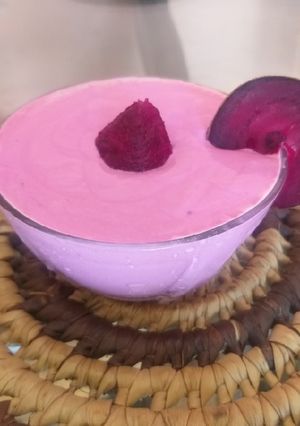 A picture of Beetroot pink mayonnaise.