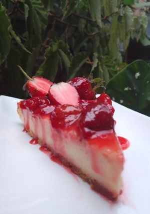Una foto de New York cheesecake