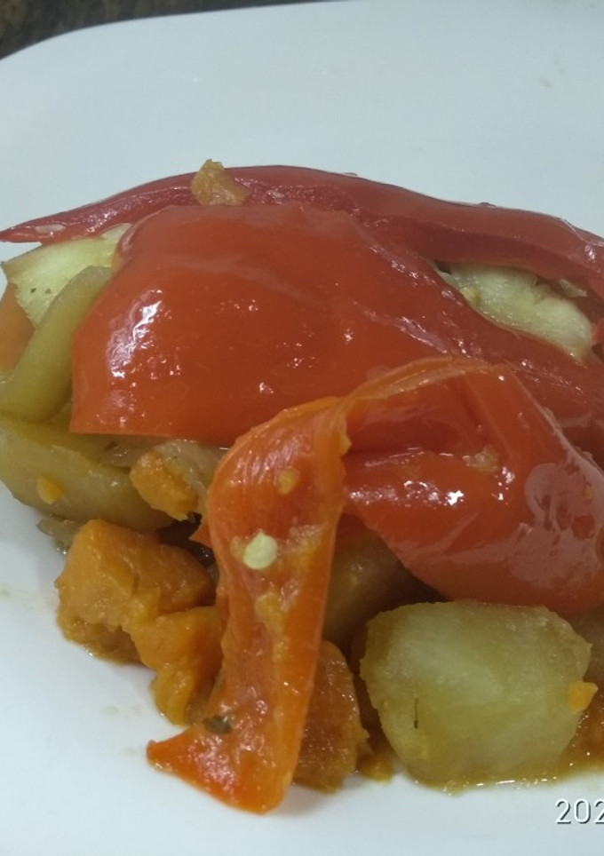 Una foto de Timbal de verduras