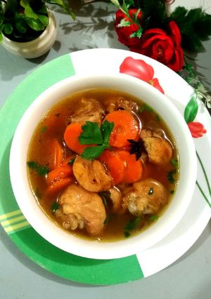 Foto resep 306. Sup Ayam Goreng Wortel Simple