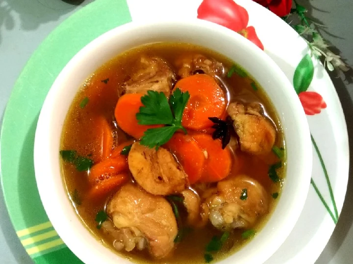 Langkah Gampang Membuat Resep 306. Sup Ayam Goreng Wortel Simple yang Bisa Manjain Lidah Anti Ribet, Sempurna