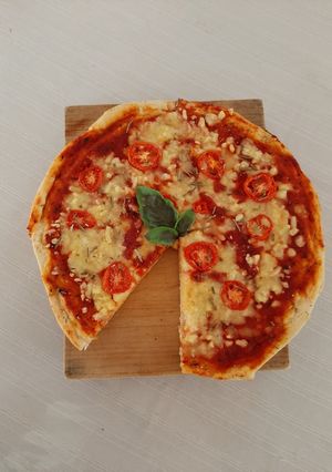 Una foto de Pizza