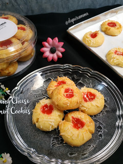 Foto resep Strawberry cheese tumbprint cookies