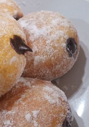Foto resep Donat bomboloni labu kuning simpel tanpa telur
