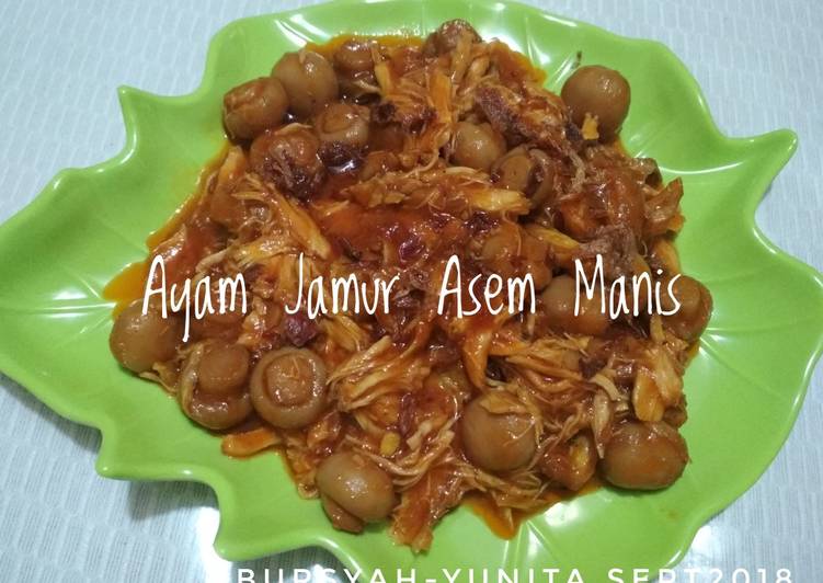 Resep Ayam Jamur Asem Manis, Lezat Sekali