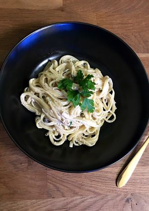 Zdjęcie przepisu Pasta al tonno - Makaron z tuńczykiem.
