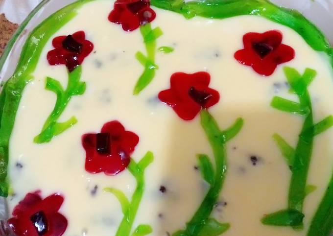 Fruit jelly custard