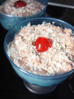 Una foto de Manzanas con yogurt de chocolate