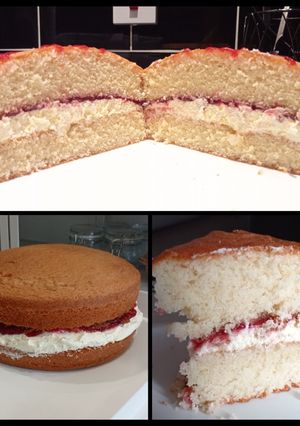 A picture of Victoria Sponge Cake.