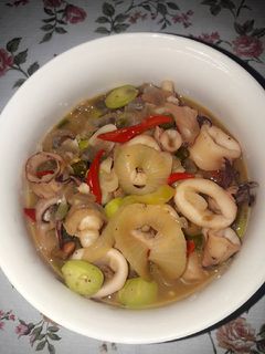 Foto resep Tumis cumi pete tauco pedas