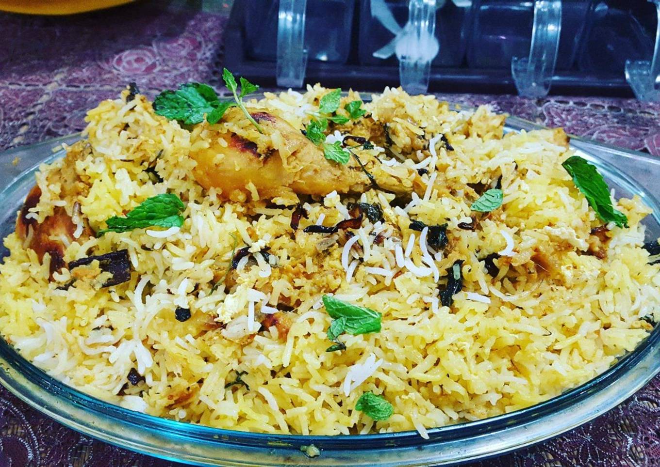 Awadhi chicken biryani