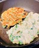 Bánh hành boa rô chiên thuần chay siêu dễ (Easy vegan leek pancake)